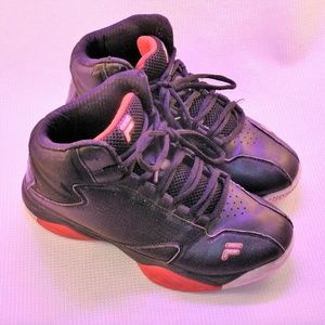 Fila's Old School Hightops- Black, Red, & Whi#581